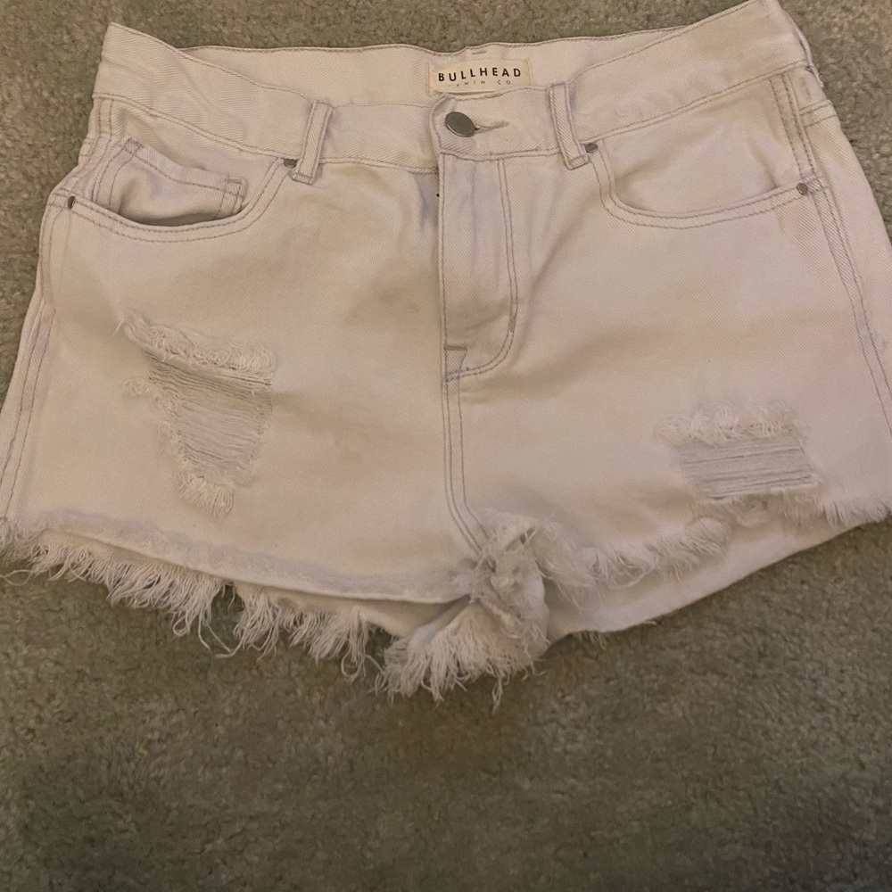 Distressed Denim Shorts